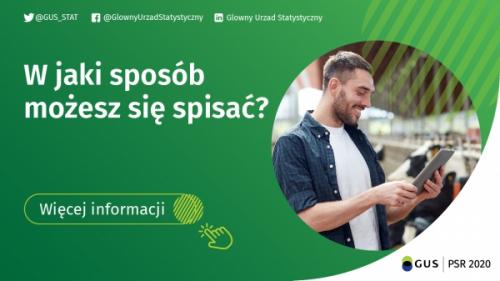 Plakat "W jaki spośób można się spisać"