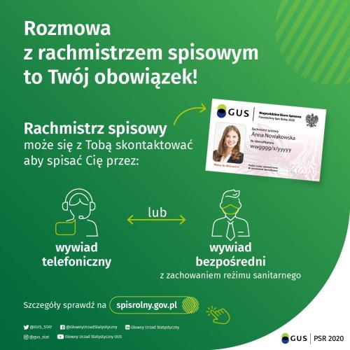 Plakat promujący Spis Rolny 2020