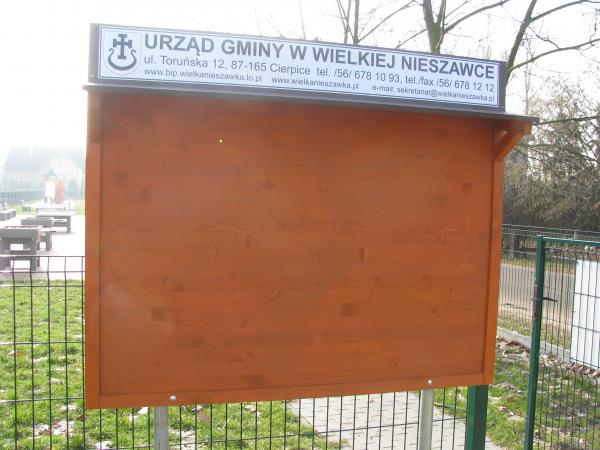 Informacja o tablicach ogłoszeniowych