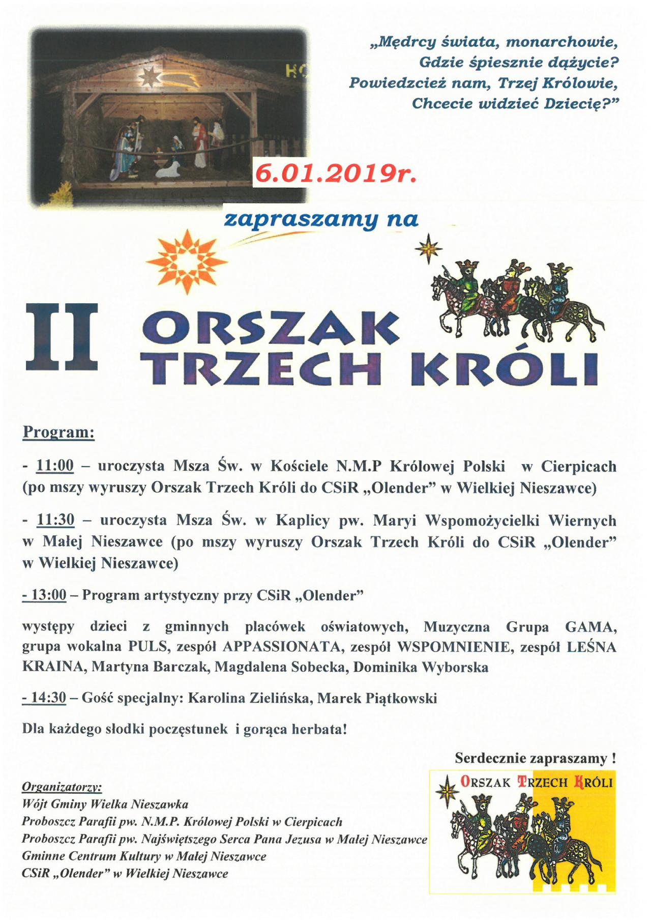 Zaproszenie na II Orszak Trzech Króli