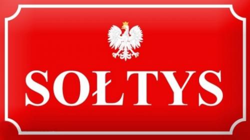 Tabliczka z napisem sołtys RP