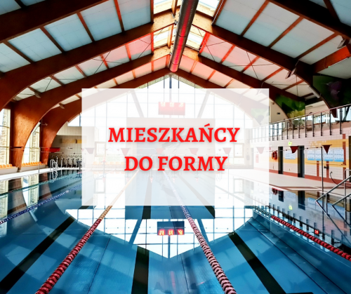 Basen CSiR Olender z napisem mieszkańcy do formy