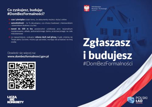 Dom bez formalności - ulotka informacyjna