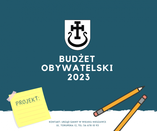 Budżet Obywatelski 2023 plakat z napisem