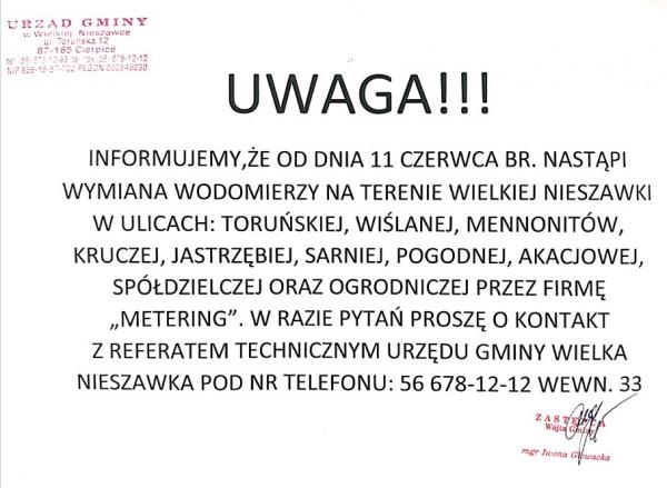 Wymiana wodomierzy