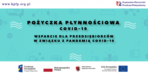 Grafika rządowa: Pożyczka płynnościowa COVID-19 wsparcie dla przedsiębiorcóe w związku z pandemią COVID-19